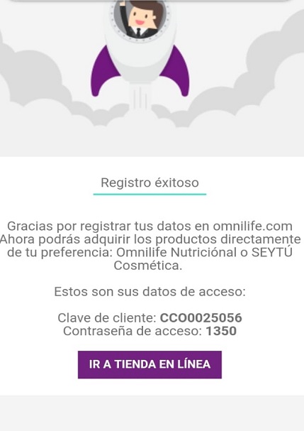 Proceso de afiliación como cliente para comprar productos omnilife